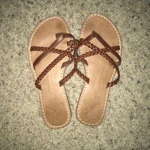 Sandals with braided straps